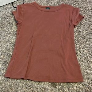 Burnt rose tee